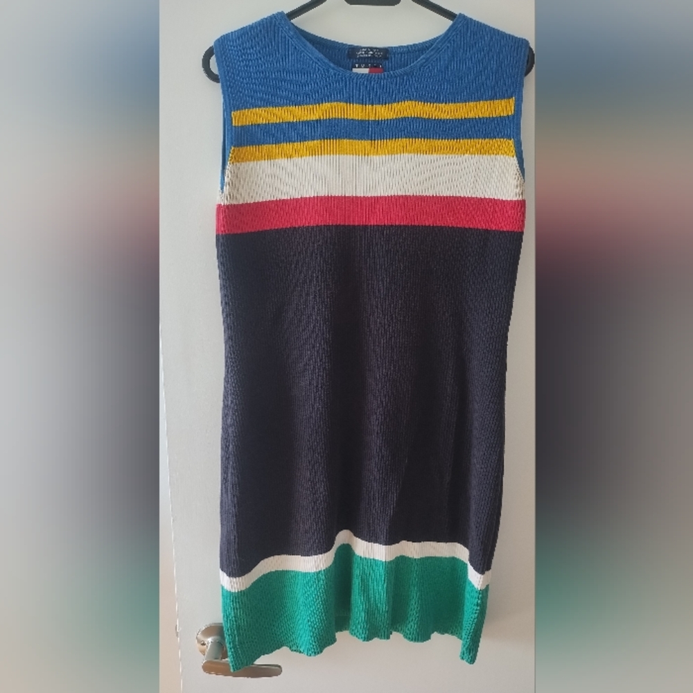 Tommy Hilfiger Blue and Yellow Striped Top